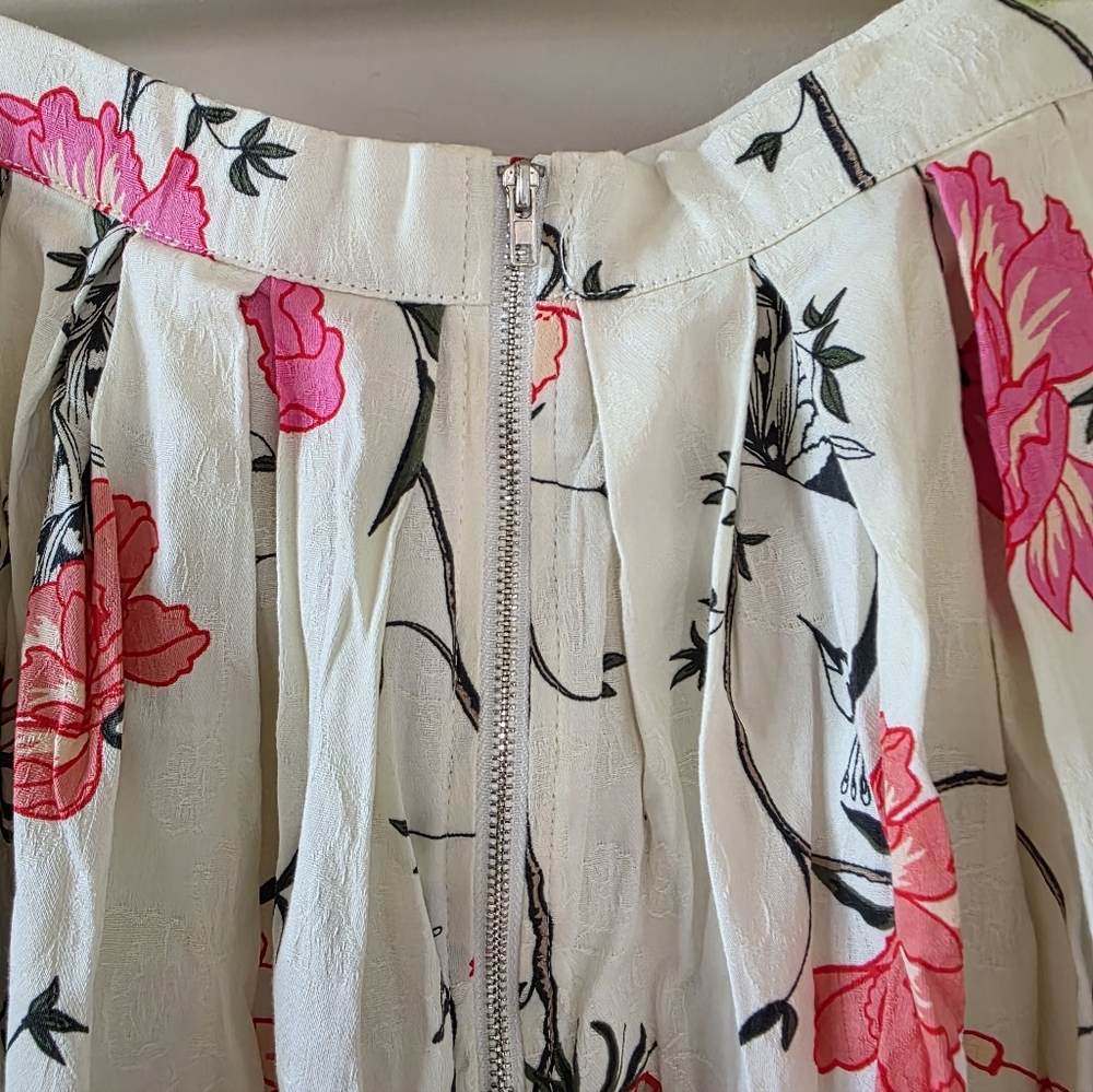 Banned Retro Floral White and Pink Women's Skirt - Picture 6 of 7